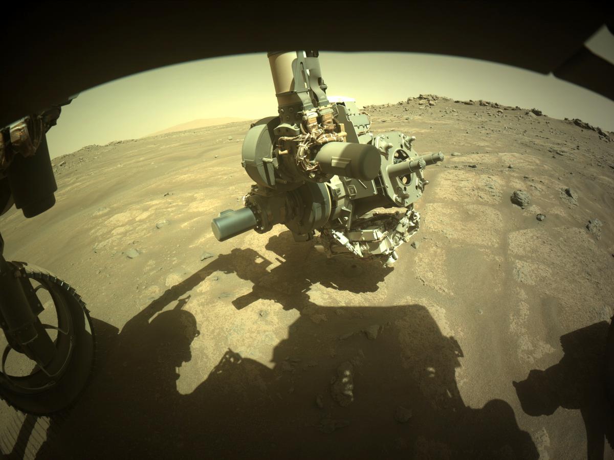 This image was taken by FRONT_HAZCAM_LEFT_A onboard NASA's Mars rover Perseverance on Sol 165