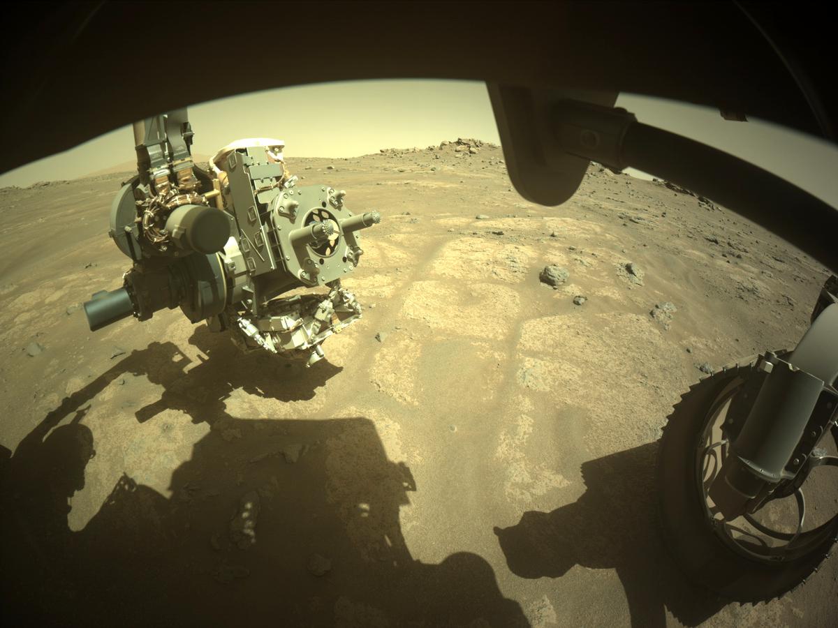 This image was taken by FRONT_HAZCAM_RIGHT_A onboard NASA's Mars rover Perseverance on Sol 165
