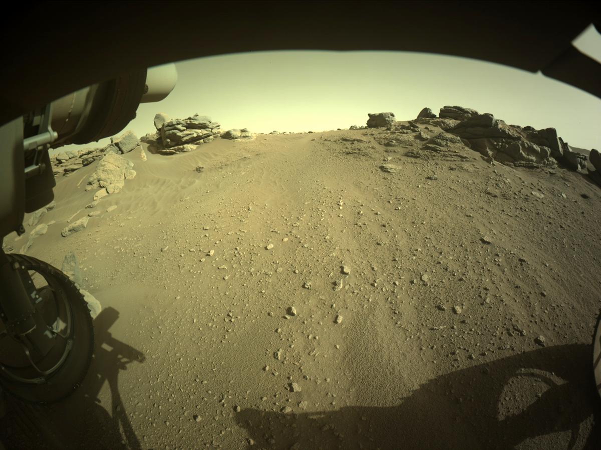This image was taken by FRONT_HAZCAM_LEFT_A onboard NASA's Mars rover Perseverance on Sol 168