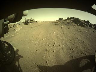 View image taken on Mars, Mars Perseverance Sol 168: Front Left Hazard Avoidance Camera (Hazcam)