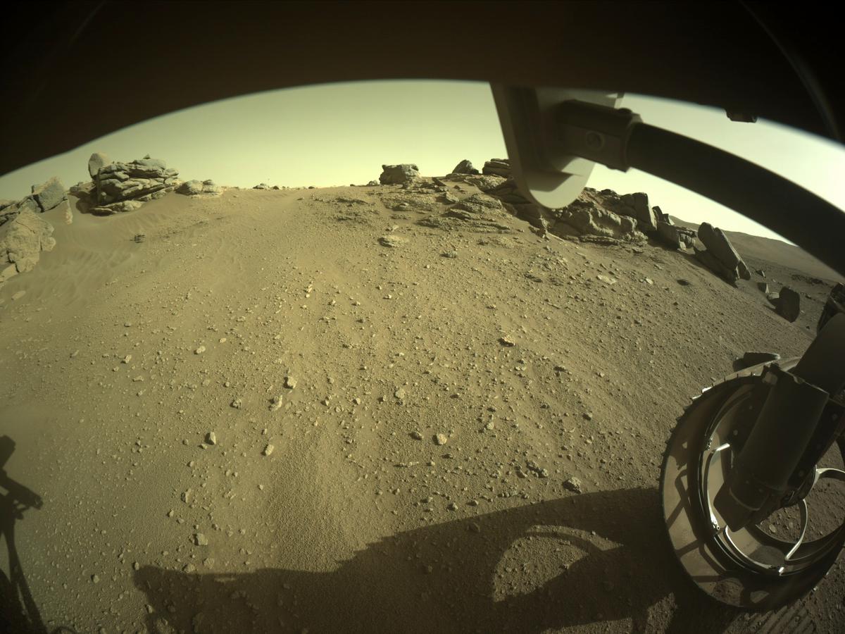 This image was taken by FRONT_HAZCAM_RIGHT_A onboard NASA's Mars rover Perseverance on Sol 168