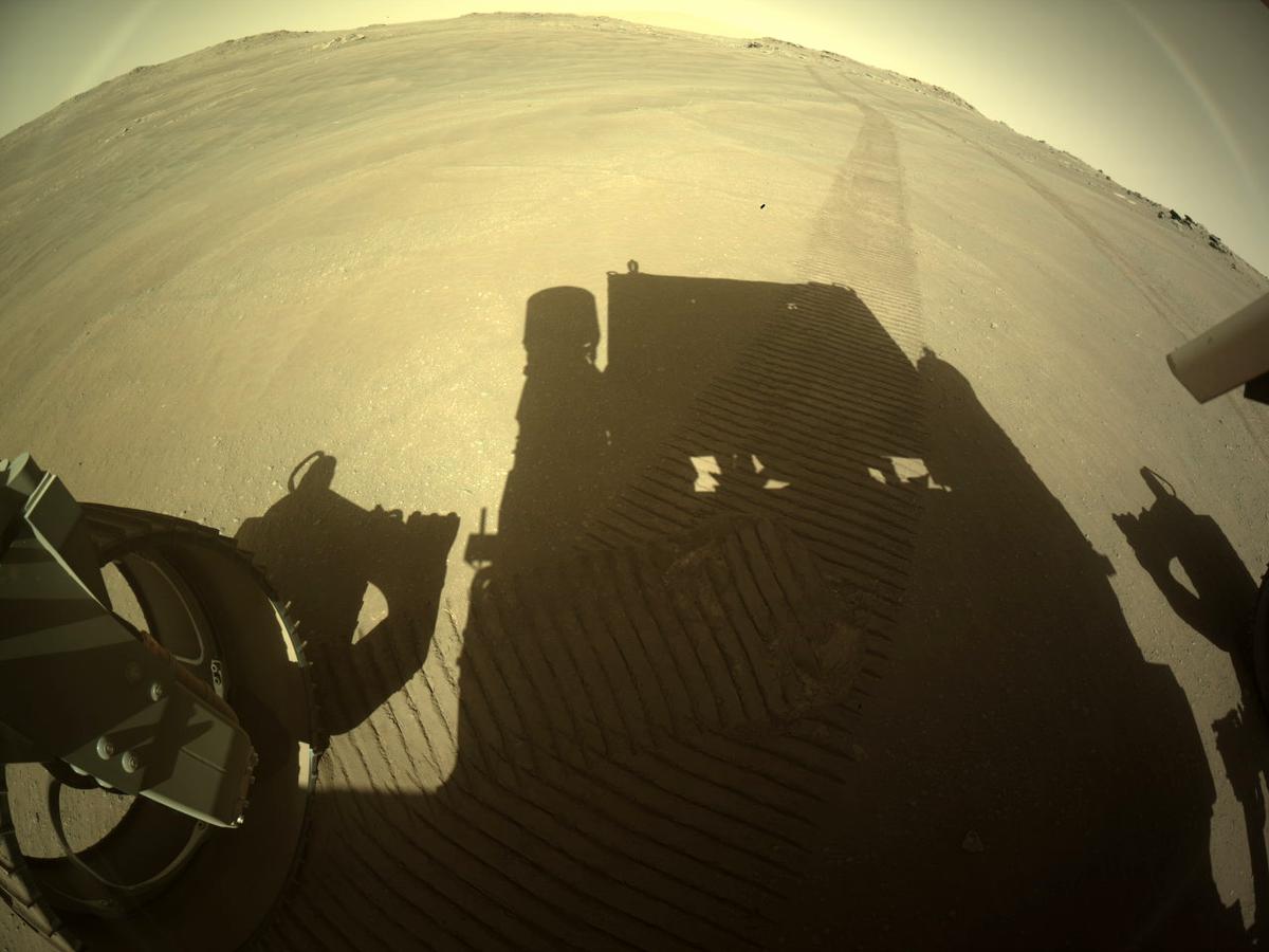 This image was taken by REAR_HAZCAM_LEFT onboard NASA's Mars rover Perseverance on Sol 170