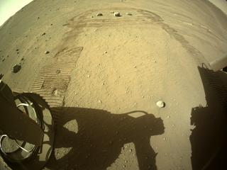 View image taken on Mars, Mars Perseverance Sol 175: Rear Left Hazard Avoidance Camera (Hazcam)