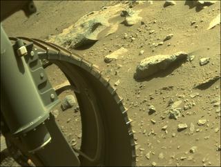 View image taken on Mars, Mars Perseverance Sol 180: Front Left Hazard Avoidance Camera (Hazcam)