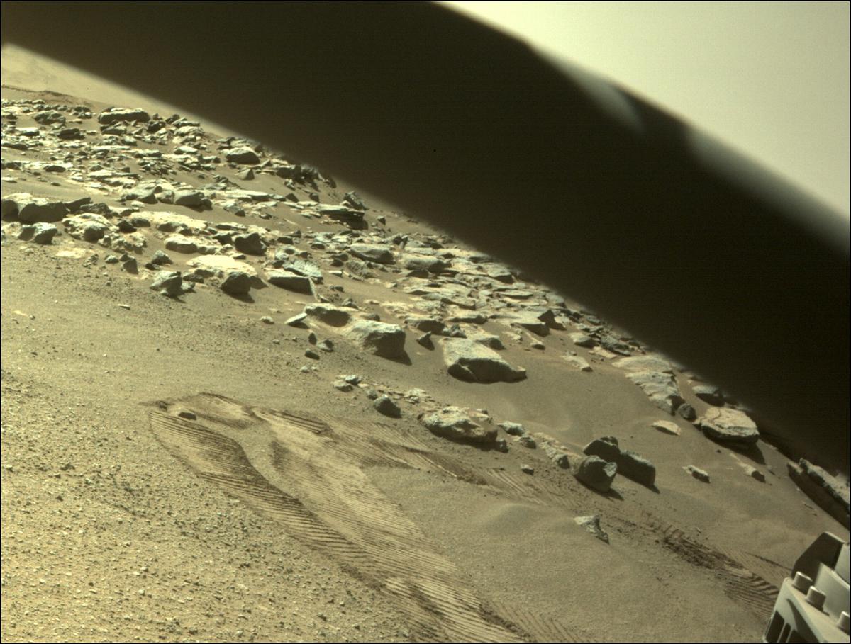 This image was taken by FRONT_HAZCAM_RIGHT_A onboard NASA's Mars rover Perseverance on Sol 180
