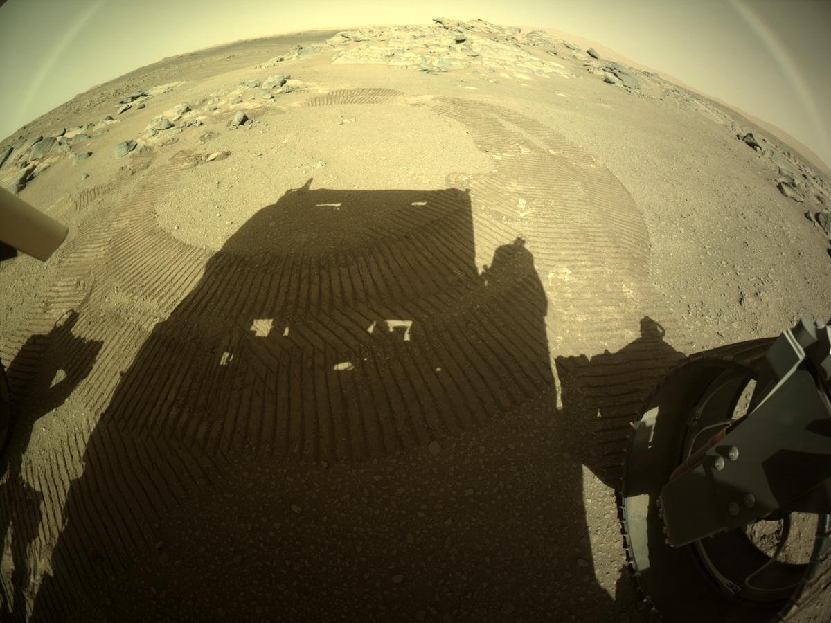 This image was taken by REAR_HAZCAM_RIGHT onboard NASA's Mars rover Perseverance on Sol 180