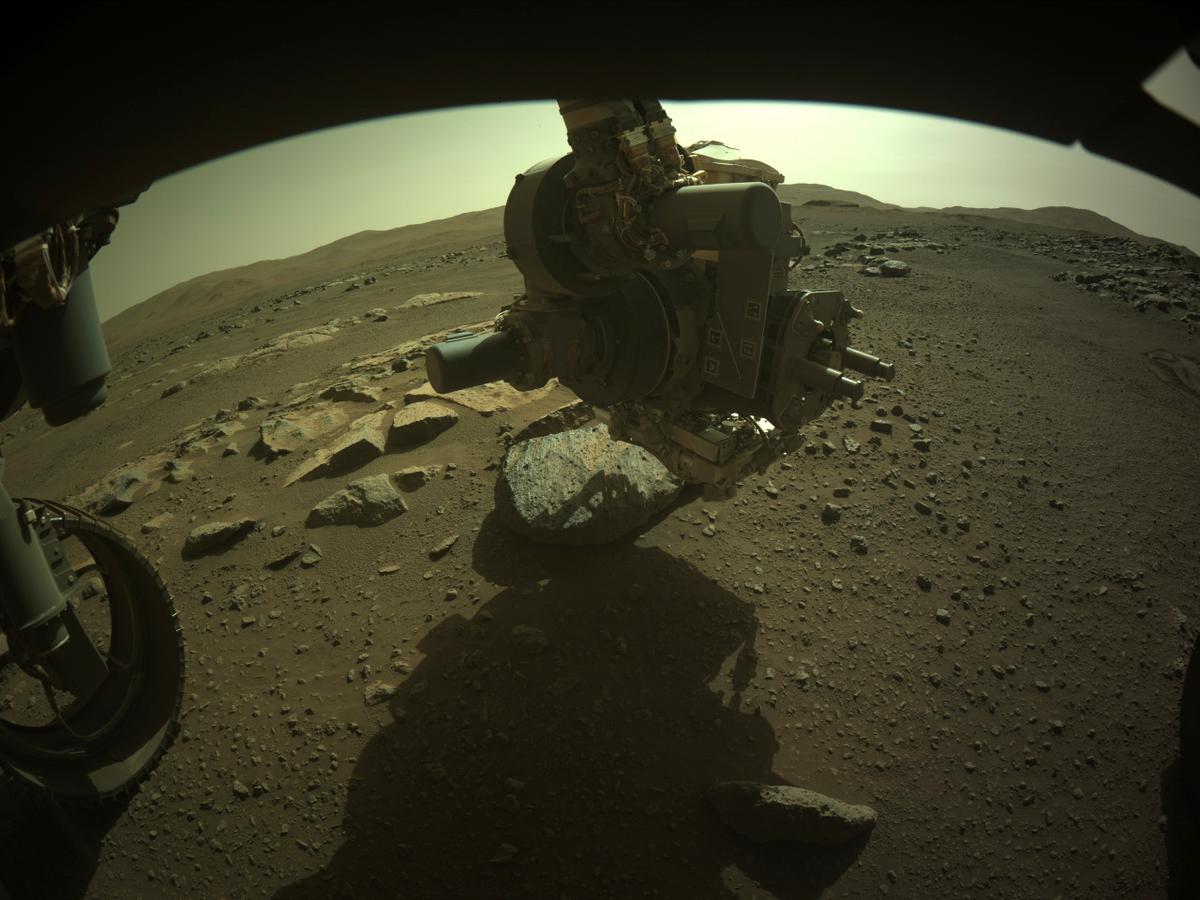 This image was taken by FRONT_HAZCAM_LEFT_A onboard NASA's Mars rover Perseverance on Sol 182
