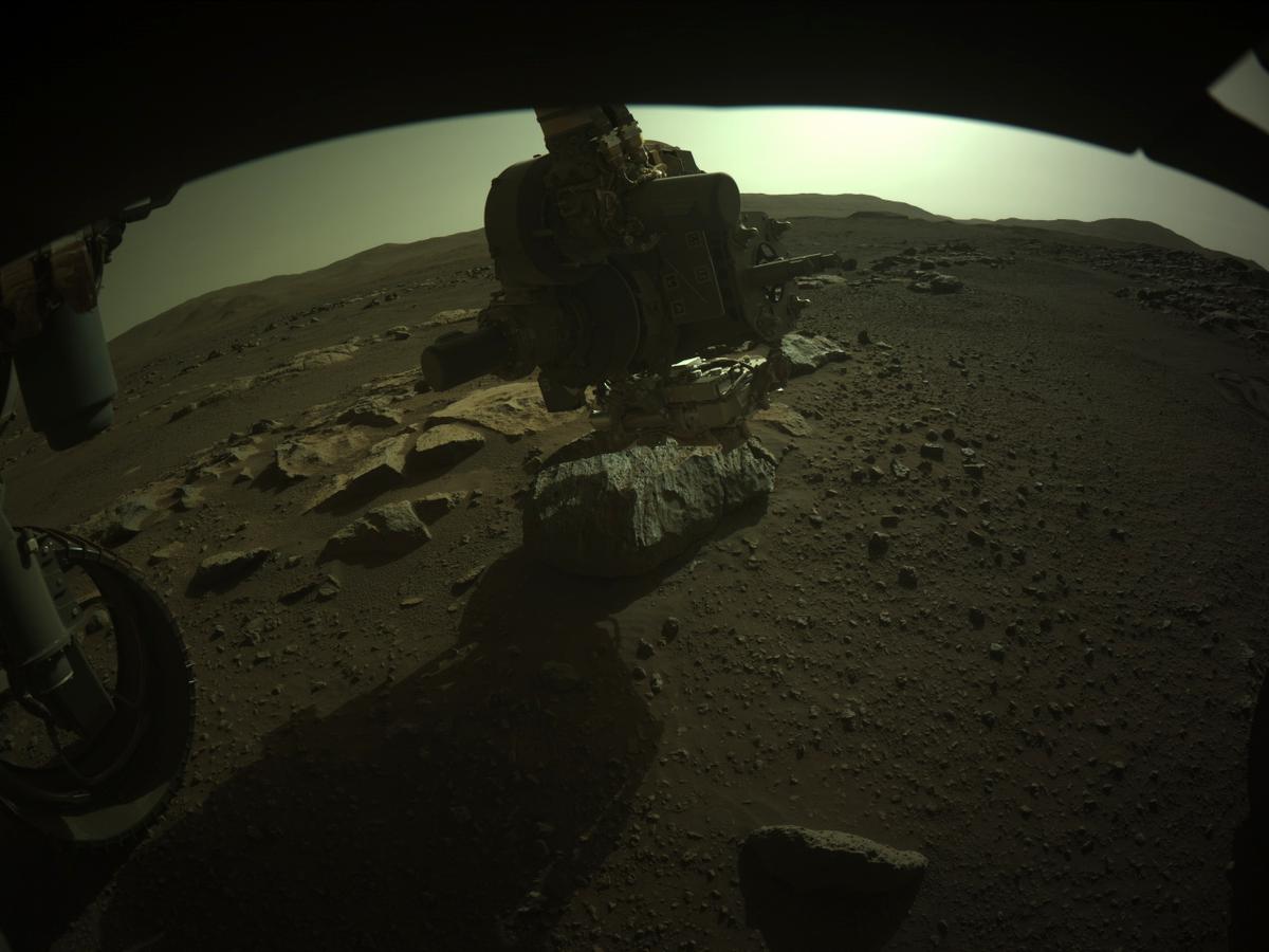 This image was taken by FRONT_HAZCAM_LEFT_A onboard NASA's Mars rover Perseverance on Sol 186
