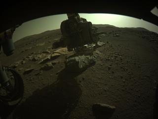 View image taken on Mars, Mars Perseverance Sol 186: Front Left Hazard Avoidance Camera (Hazcam)