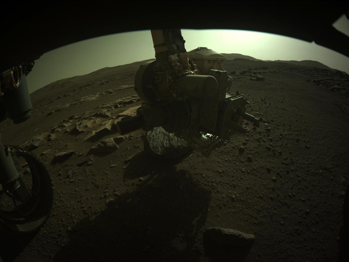 This image was taken by FRONT_HAZCAM_LEFT_A onboard NASA's Mars rover Perseverance on Sol 186