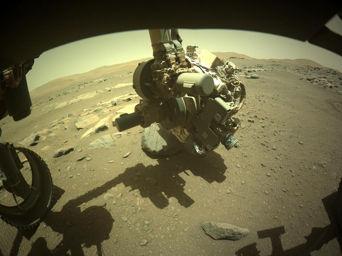 This image was taken by FRONT_HAZCAM_LEFT_A onboard NASA's Mars rover Perseverance on Sol 187