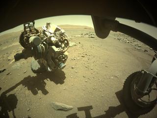 View image taken on Mars, Mars Perseverance Sol 187: Front Right Hazard Avoidance Camera (Hazcam)