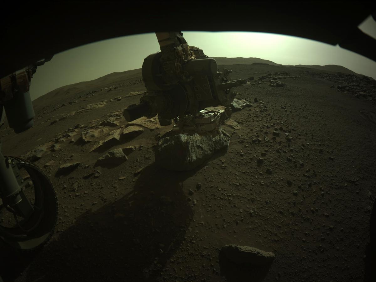 This image was taken by FRONT_HAZCAM_LEFT_A onboard NASA's Mars rover Perseverance on Sol 188