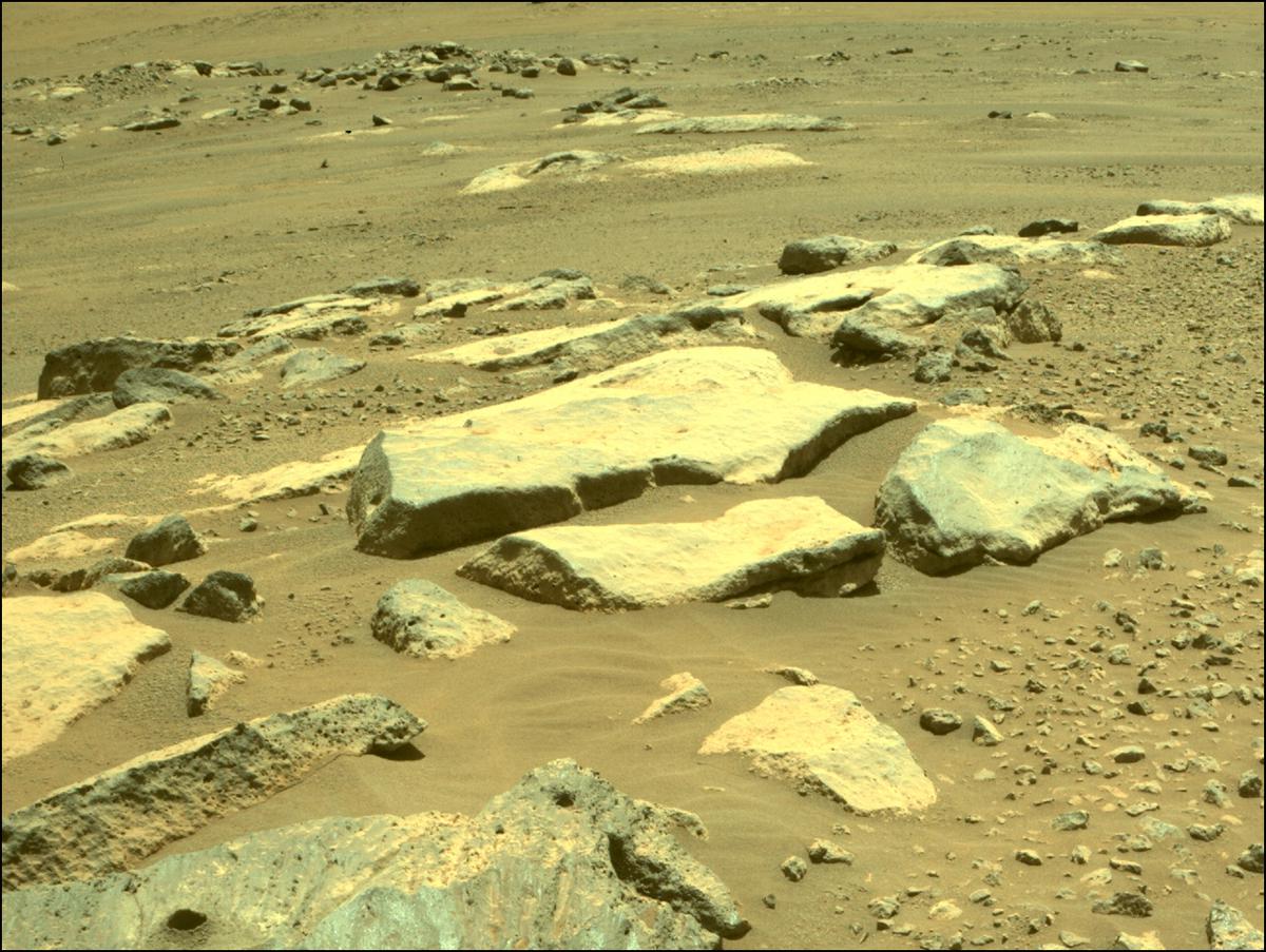 This image was taken by FRONT_HAZCAM_RIGHT_A onboard NASA's Mars rover Perseverance on Sol 190