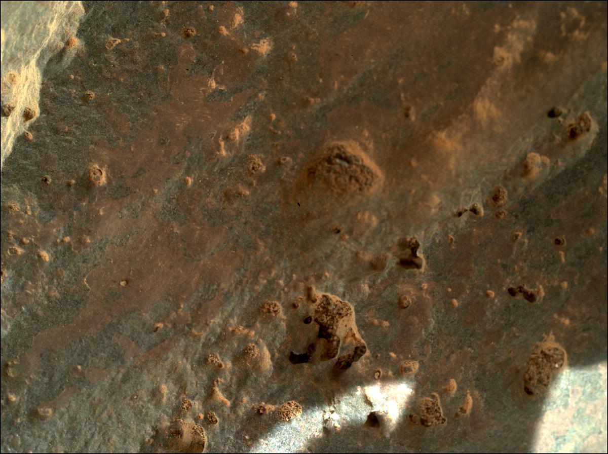 This image was taken by SHERLOC_WATSON onboard NASA's Mars rover Perseverance on Sol 195