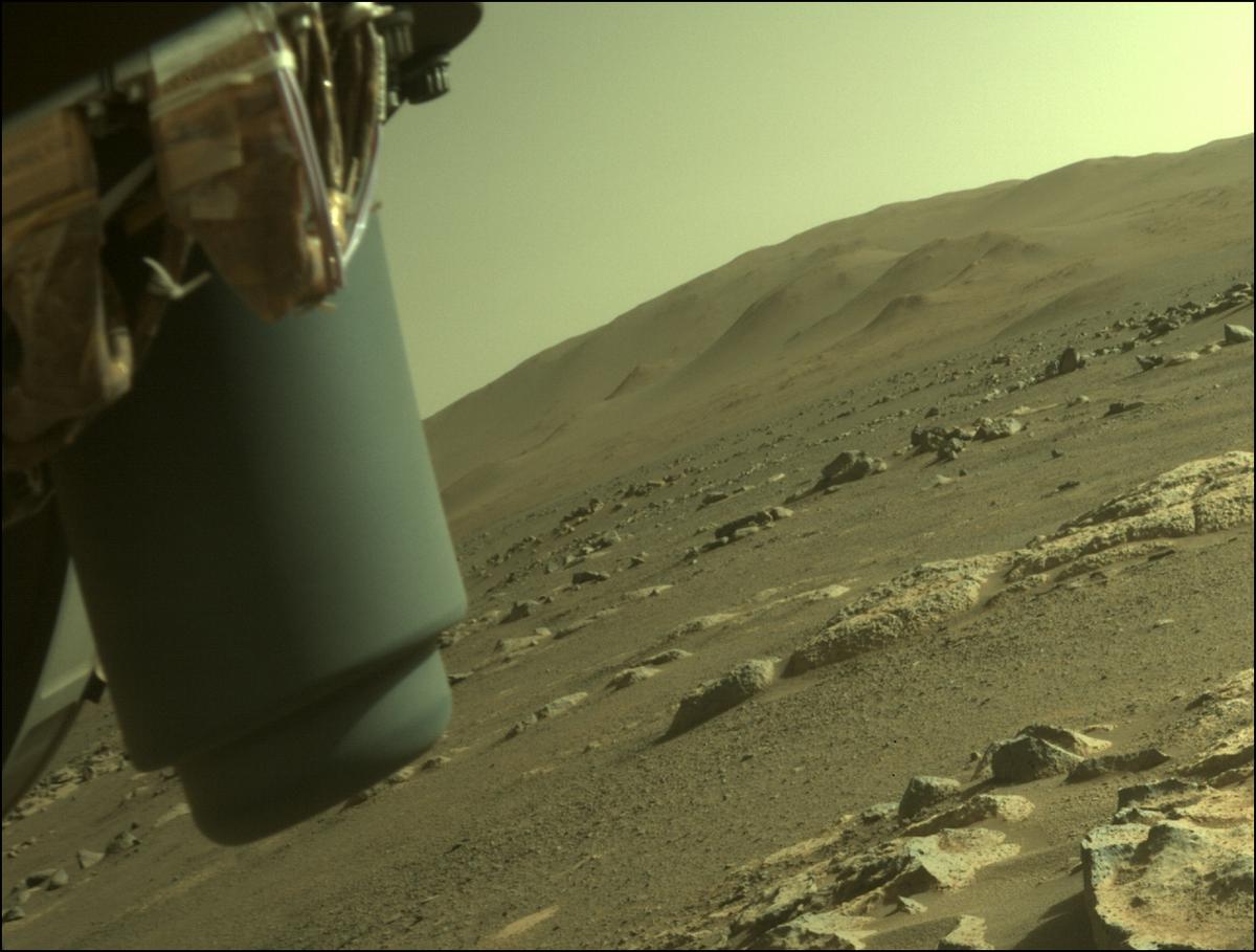 This image was taken by FRONT_HAZCAM_LEFT_A onboard NASA's Mars rover Perseverance on Sol 196