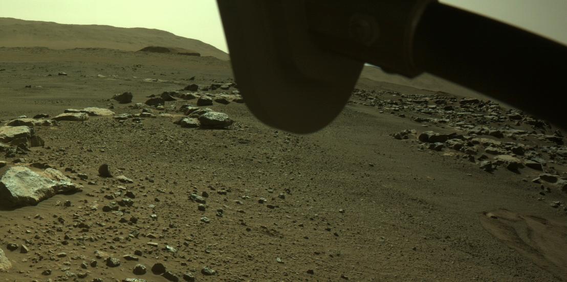 This image was taken by FRONT_HAZCAM_RIGHT_A onboard NASA's Mars rover Perseverance on Sol 196