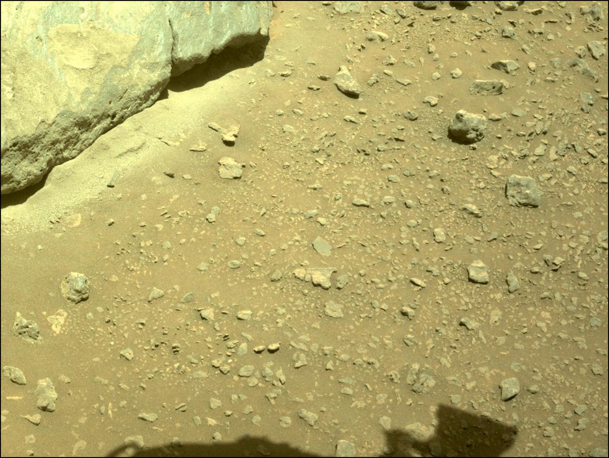 This image was taken by FRONT_HAZCAM_LEFT_A onboard NASA's Mars rover Perseverance on Sol 197