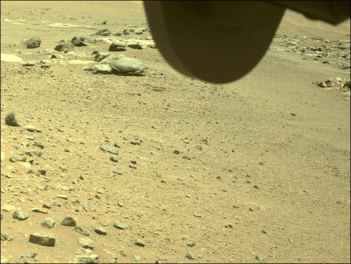 This image was taken by FRONT_HAZCAM_RIGHT_A onboard NASA's Mars rover Perseverance on Sol 197