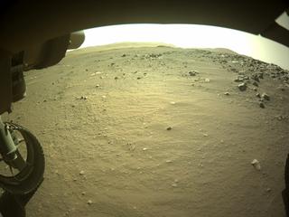 View image taken on Mars, Mars Perseverance Sol 199: Front Left Hazard Avoidance Camera (Hazcam)