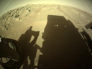 View image taken on Mars, Mars Perseverance Sol 199: Rear Left Hazard Avoidance Camera (Hazcam)