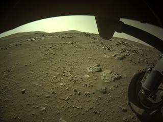 View image taken on Mars, Mars Perseverance Sol 200: Front Right Hazard Avoidance Camera (Hazcam)