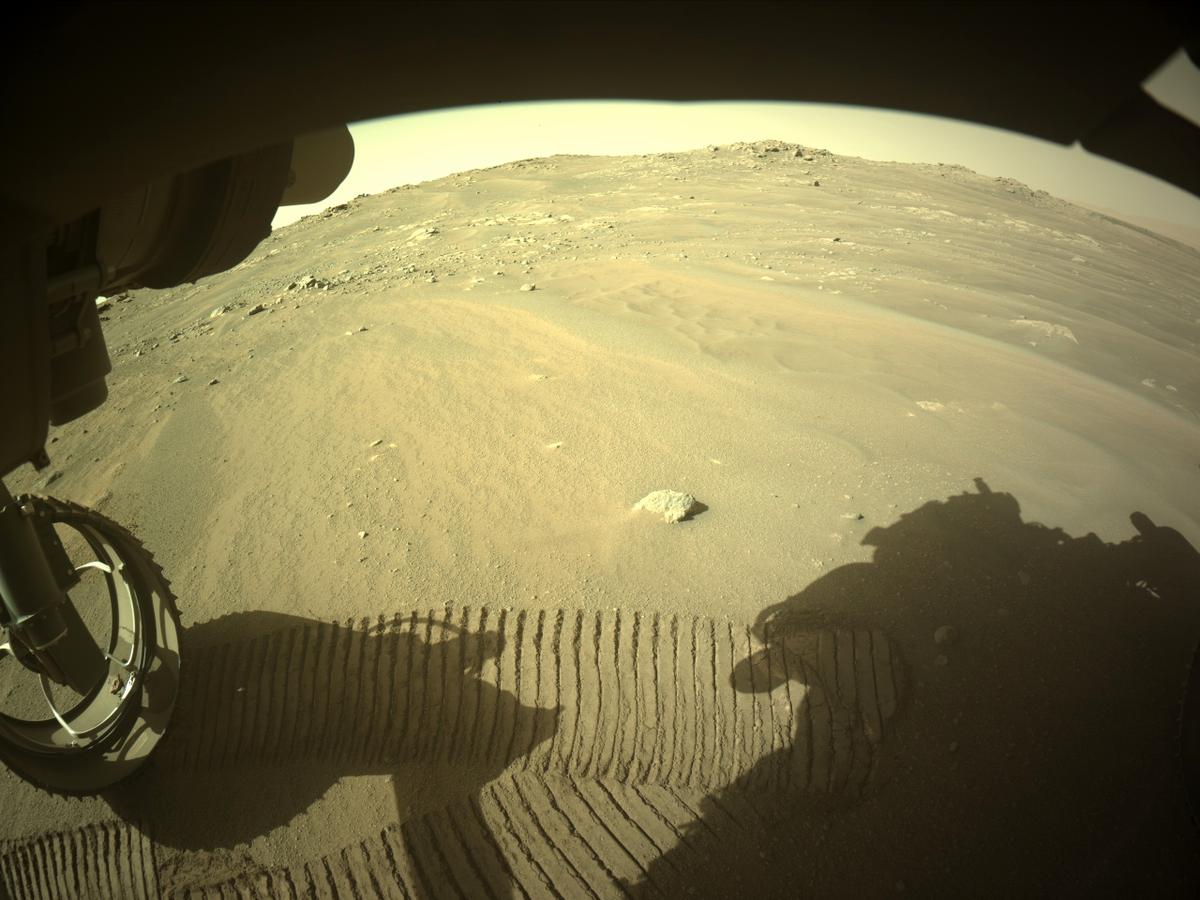 This image was taken by FRONT_HAZCAM_LEFT_A onboard NASA's Mars rover Perseverance on Sol 201