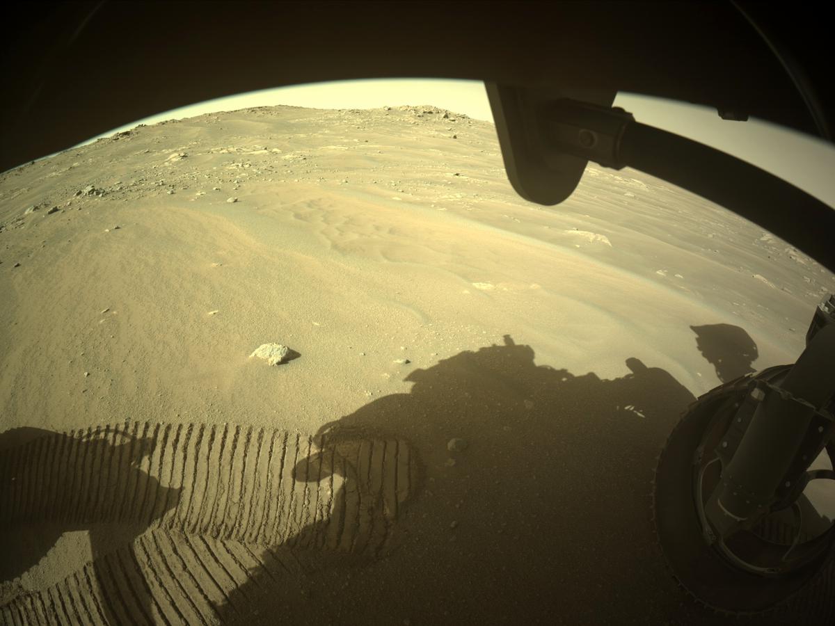 This image was taken by FRONT_HAZCAM_RIGHT_A onboard NASA's Mars rover Perseverance on Sol 201