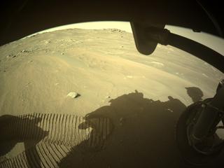 View image taken on Mars, Mars Perseverance Sol 201: Front Right Hazard Avoidance Camera (Hazcam)