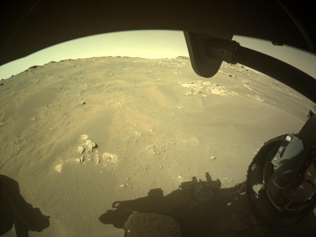 This image was taken by FRONT_HAZCAM_RIGHT_A onboard NASA's Mars rover Perseverance on Sol 202