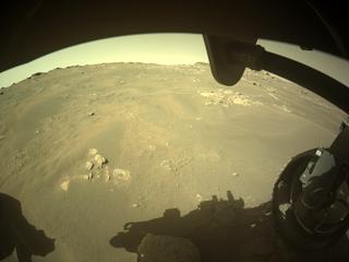 View image taken on Mars, Mars Perseverance Sol 202: Front Right Hazard Avoidance Camera (Hazcam)