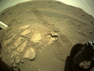 View image taken on Mars, Mars Perseverance Sol 203: Rear Right Hazard Avoidance Camera (Hazcam)