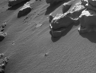 View image taken on Mars, Mars Perseverance Sol 204: Front Right Hazard Avoidance Camera (Hazcam)