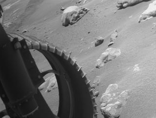 View image taken on Mars, Mars Perseverance Sol 206: Front Left Hazard Avoidance Camera (Hazcam)