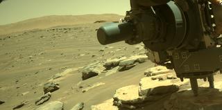 View image taken on Mars, Mars Perseverance Sol 206: Front Left Hazard Avoidance Camera (Hazcam)