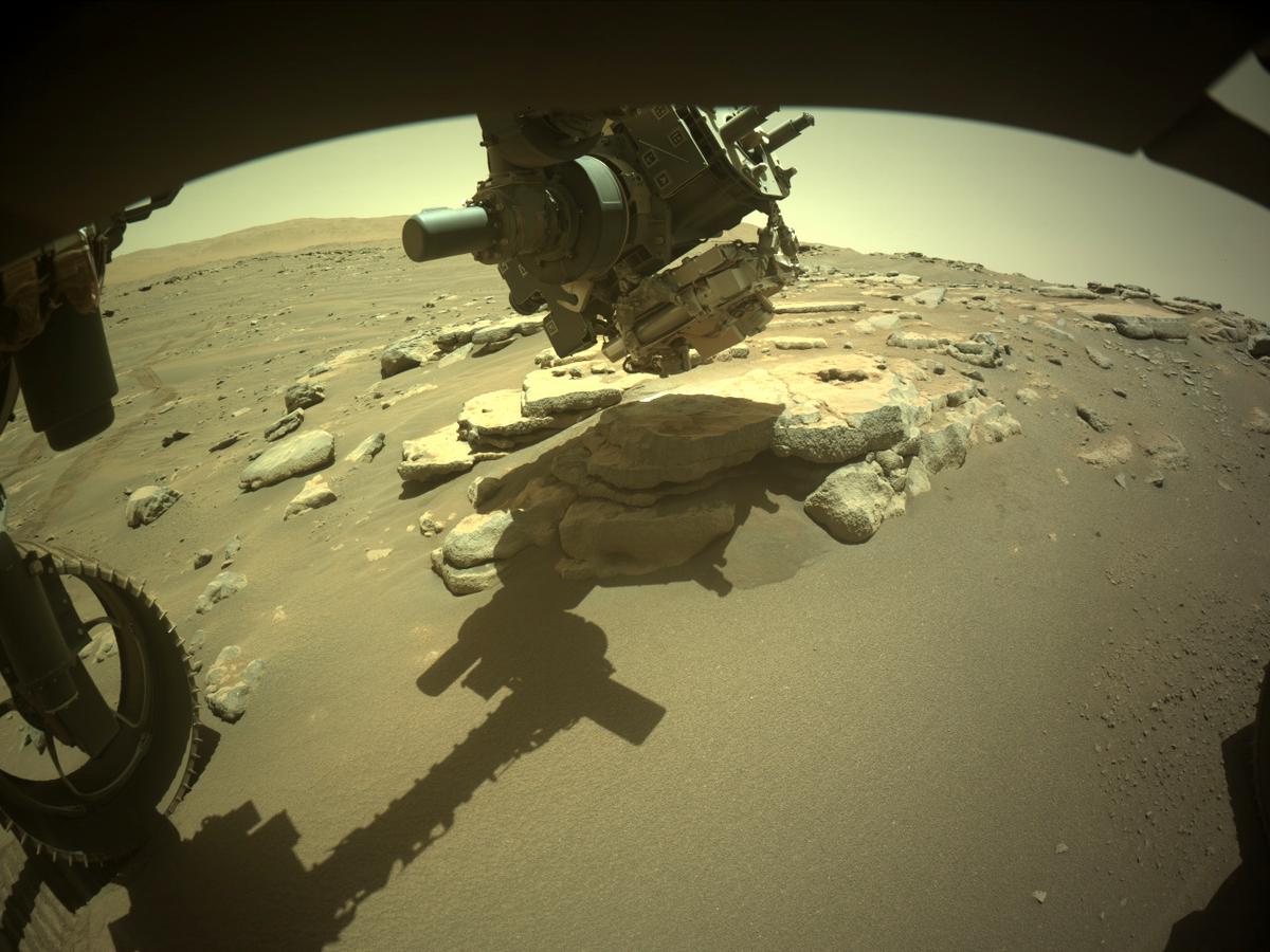 This image was taken by FRONT_HAZCAM_LEFT_A onboard NASA's Mars rover Perseverance on Sol 206