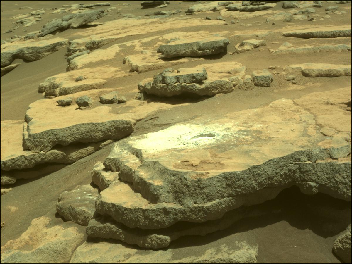 This image was taken by FRONT_HAZCAM_LEFT_A onboard NASA's Mars rover Perseverance on Sol 207