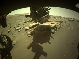 View image taken on Mars, Mars Perseverance Sol 207: Front Left Hazard Avoidance Camera (Hazcam)
