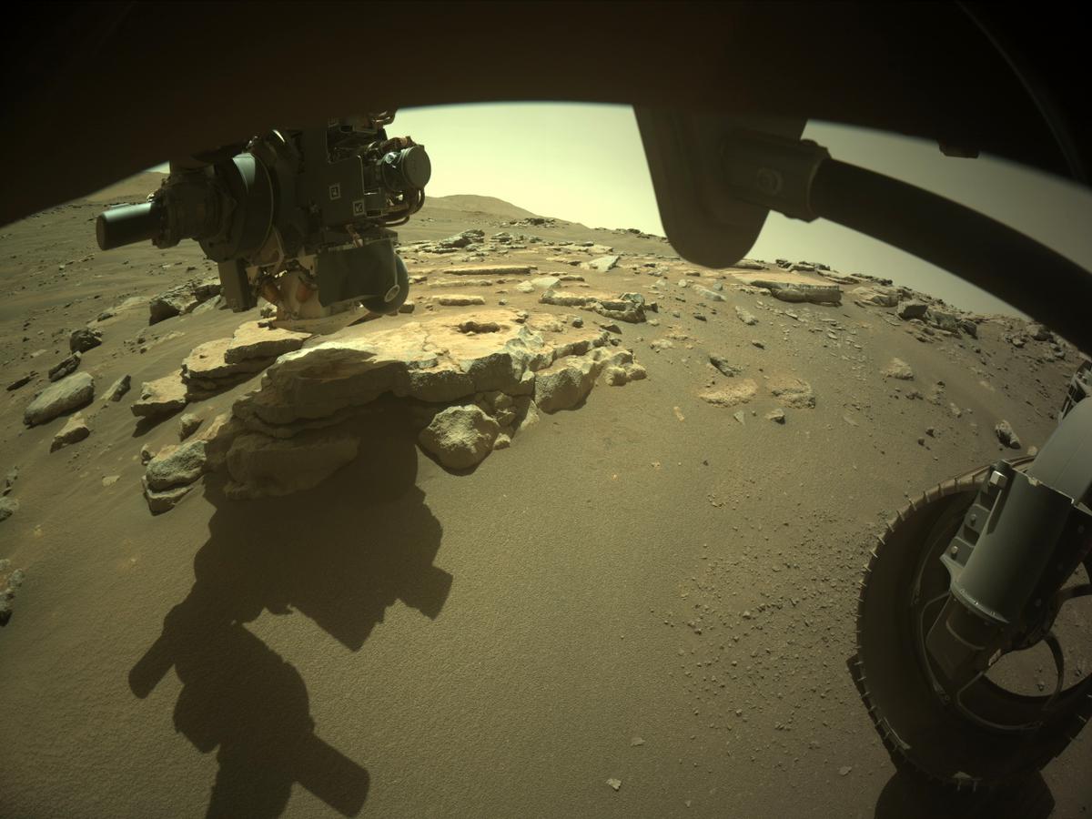 This image was taken by FRONT_HAZCAM_RIGHT_A onboard NASA's Mars rover Perseverance on Sol 207