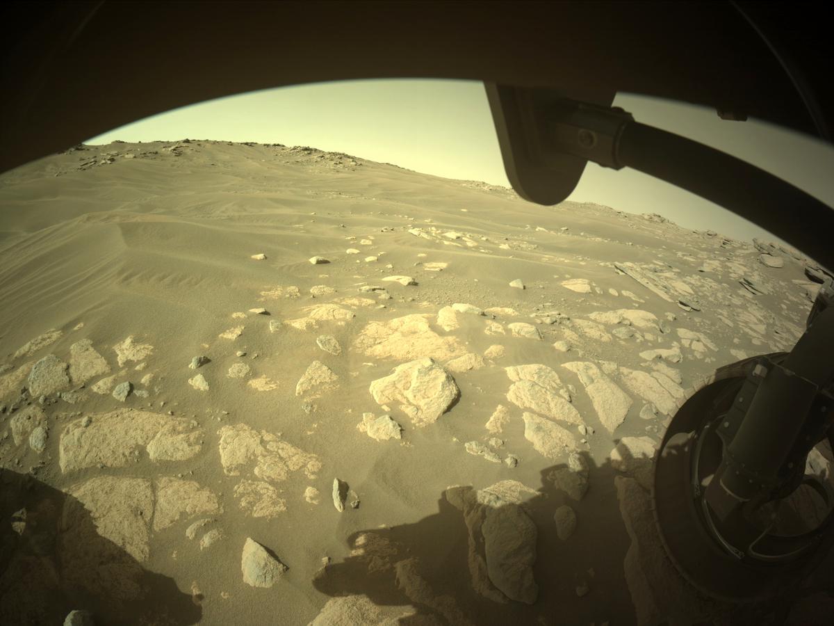 This image was taken by FRONT_HAZCAM_RIGHT_A onboard NASA's Mars rover Perseverance on Sol 210