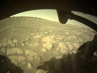 View image taken on Mars, Mars Perseverance Sol 210: Front Right Hazard Avoidance Camera (Hazcam)