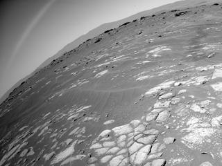 View image taken on Mars, Mars Perseverance Sol 218: Rear Left Hazard Avoidance Camera (Hazcam)