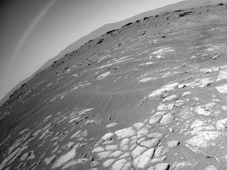 View image taken on Mars, Mars Perseverance Sol 232: Rear Left Hazard Avoidance Camera (Hazcam)