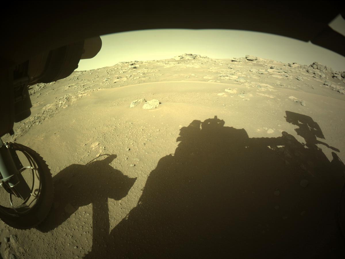This image was taken by FRONT_HAZCAM_LEFT_A onboard NASA's Mars rover Perseverance on Sol 237