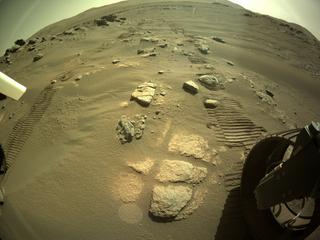 View image taken on Mars, Mars Perseverance Sol 237: Rear Right Hazard Avoidance Camera (Hazcam)