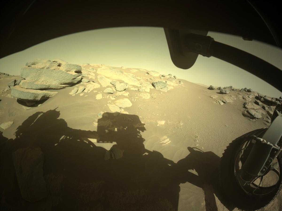 This image was taken by FRONT_HAZCAM_RIGHT_A onboard NASA's Mars rover Perseverance on Sol 238