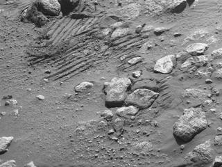 View image taken on Mars, Mars Perseverance Sol 239: Front Left Hazard Avoidance Camera (Hazcam)