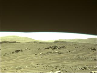 View image taken on Mars, Mars Perseverance Sol 239: Front Left Hazard Avoidance Camera (Hazcam)