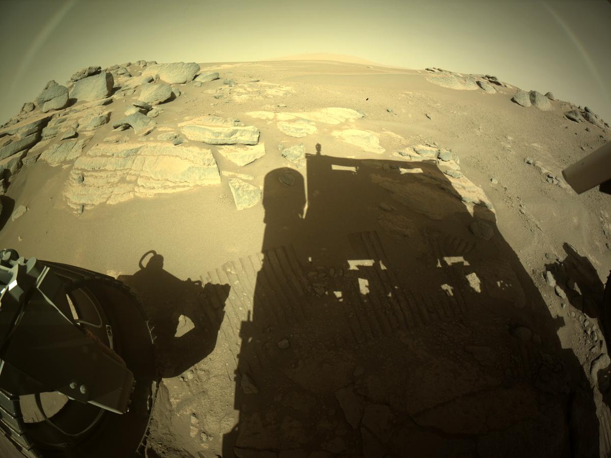 This image was taken by REAR_HAZCAM_LEFT onboard NASA's Mars rover Perseverance on Sol 239