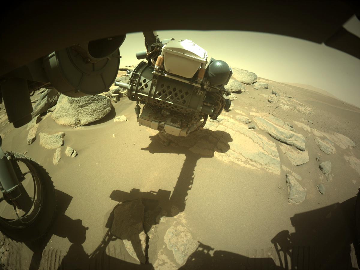 This image was taken by FRONT_HAZCAM_LEFT_A onboard NASA's Mars rover Perseverance on Sol 250